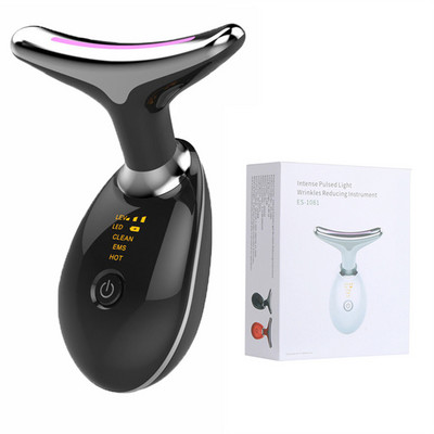 Masažer za vrat i lice 3 boje LED Photon Therapy Skin Tighten Reduce Double Chin Anti Wrinkle Remove Neck Lift Uređaj za njegu kože