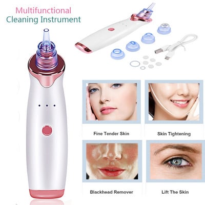 Pore Vacuum Mitesszer eltávolító Szívó Akne Peeling Pórusos Arctisztító Arc Bőrápolás Gyémánt mikrodermabráziós szépséggép