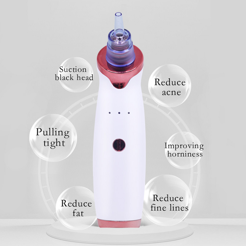 Pore Vacuum Mitesszer eltávolító Szívó Akne Peeling Pórusos Arctisztító Arc Bőrápolás Gyémánt mikrodermabráziós szépséggép