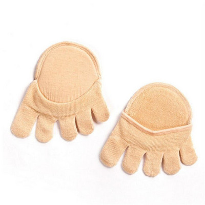 2pcs=1 ζεύγος Toe Separator Elasticity Foot Care Μισοί πάτοι Πέντε κάλτσες δάχτυλων Pads Bunion Sleeve Protector Hallux Valgus Forefoot