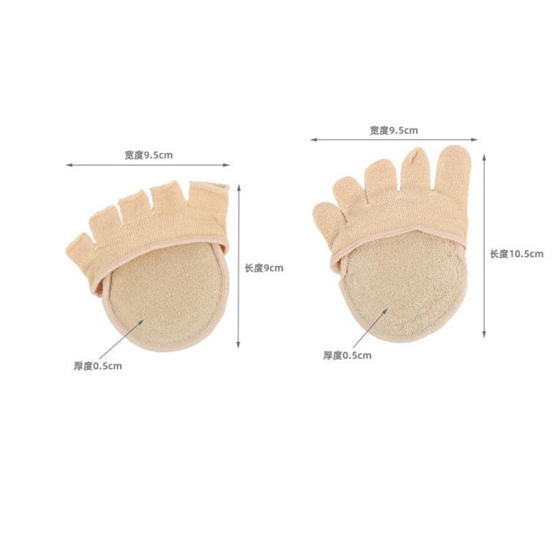 2pcs=1 ζεύγος Toe Separator Elasticity Foot Care Μισοί πάτοι Πέντε κάλτσες δάχτυλων Pads Bunion Sleeve Protector Hallux Valgus Forefoot