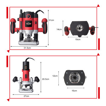 220V 2100W Electric Hand Trimmer Router Edge Wood Laminate 30000RPM 1/4inch 6,35mm Palm Router Joiners Tool Woodworking NEWONE