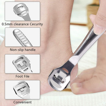 Σετ εργαλείων για πεντικιούρ από ανοξείδωτο χάλυβα Foot Care Callus Remover Hard Dead Skin Cutter Ξυριστική μηχανή μαχαίρι πεντικιούρ+ σετ λεπίδων