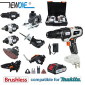 Κρουστικό κλειδί κρουστικού τρυπανιού χωρίς ψήκτρες 20V Πολυεργαλείο Αλυσοπρίονο κυκλικό πριόνι Ηλεκτρικό τρυπάνι ταλαντευόμενο εργαλείο ποντικιού τριβείο για 18V Makita