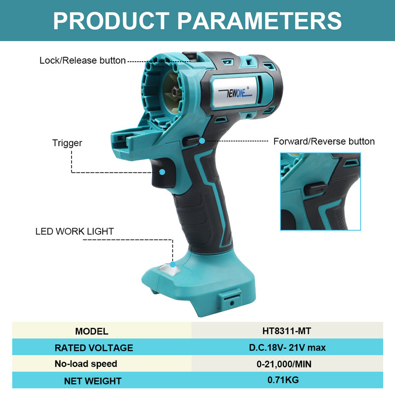 Kit combinat 10-în-1 20V sculă electrică potrivită unealtă oscilantă Makita 18V ferăstrău alternativ Ferăstrău alternativ Ferăstrău cu lanț Burghiu ferăstrău circular NEWONE