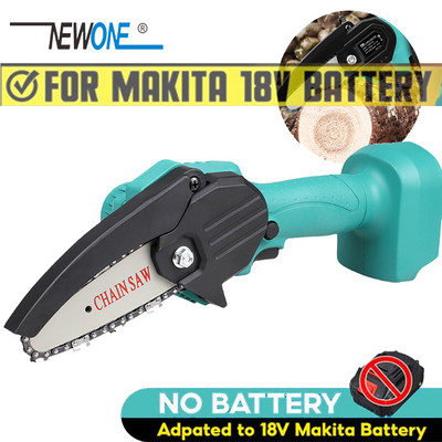4-инчов мини електрически верижен трион, тяло, дървообработващо подрязване, верижен трион, градински трион, електрически инструменти за Makita 18V батерия