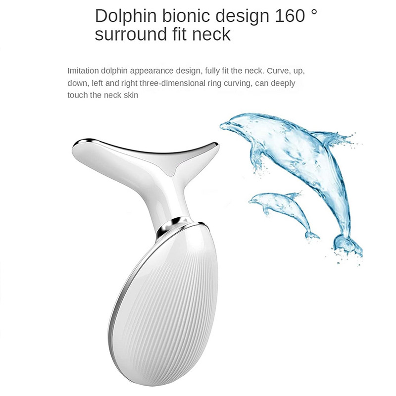 Anti Aging Neck Lifting Beauty Device Bőrápoló Arc Nyak Bőrfeszesítő Ránctalanító EMS Thermal Vibrációs Arcmasszírozó