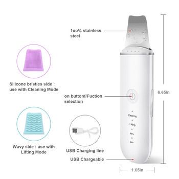 EMS Μεσοθεραπεία προσώπου Face Massager Body Slimming Ultrasonic Skin Scrubber Remover Pore Cleaner Deep Face Cleaning