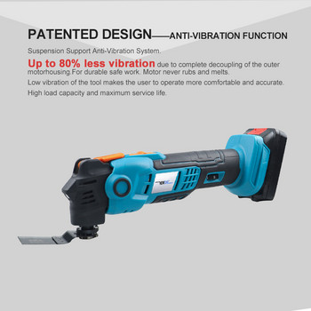 Newone Cordless 20V Quickrelease Oscillating Tool Εργαλείο πολλαπλών λειτουργιών Αντικραδασμικό Συμβατό για MAKITA 18V Renovator Trimmer