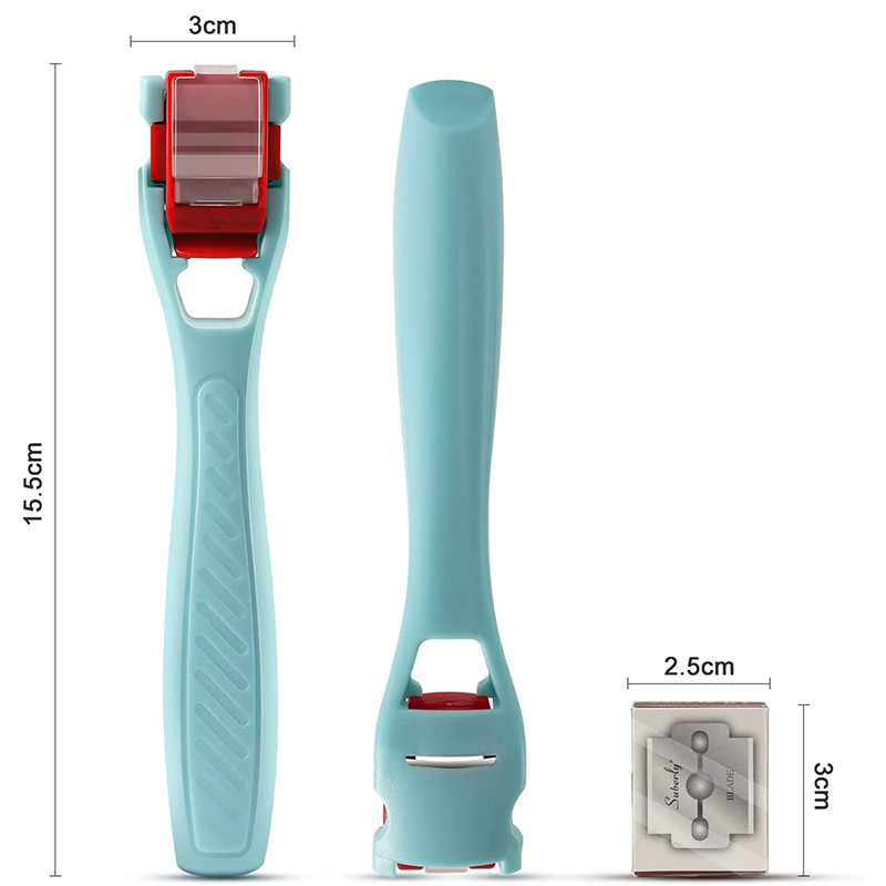 1db láb bőrkeményedés borotva kaparó sarok kemény bőr eltávolító borotva korpás tárolóval 10db cserélhető pengékkel pedikűr ápoló eszközök