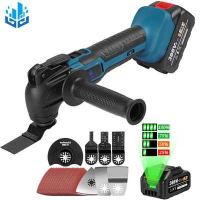 18V bezvadu svārstošs daudzfunkcionāls elektroinstruments, elektriskais trimeris/lāpstiņa/griešanas zāģis Makita 18V akumulatora daudzfunkcionālajam elektroinstrumentam