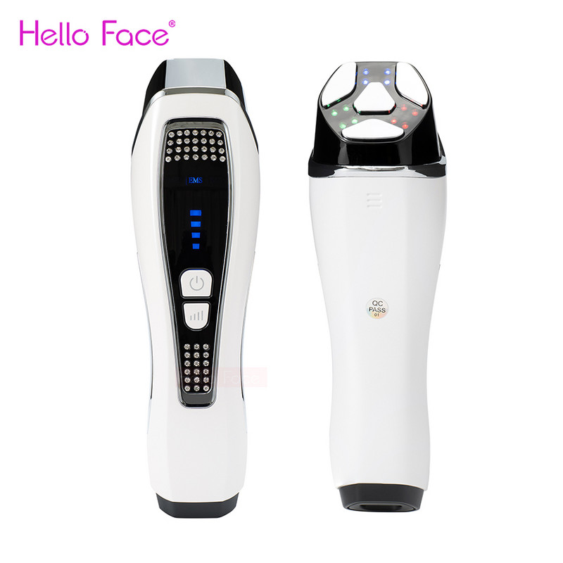 Hello Face Pulse EMS LED HIFU Beauty Machine hordozható második generációs Hifu otthoni arc ráncos állkapocs eltávolító kezelés