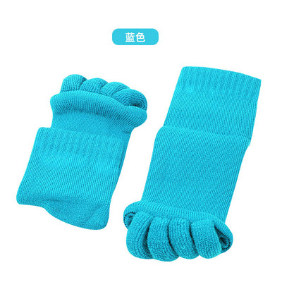 1Pár Öt lábujj elválasztó Lábzokni Hallux Valgus Corrector Bunion Adjuster Lábápoló Alignment Hajegyenesítő Zokni Lábápolás