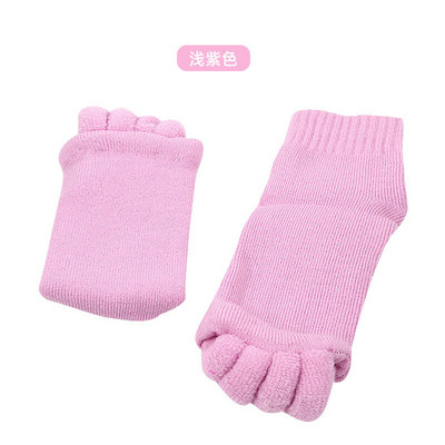 1Pár Öt lábujj elválasztó Lábzokni Hallux Valgus Corrector Bunion Adjuster Lábápoló Alignment Hajegyenesítő Zokni Lábápolás