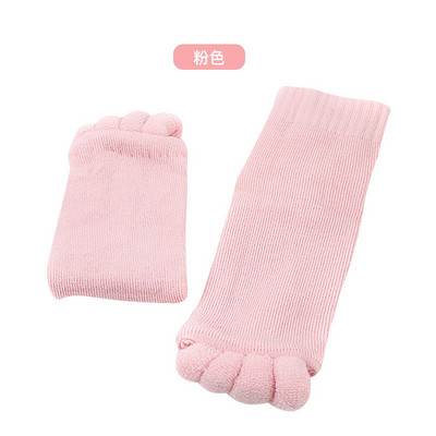1Pár Öt lábujj elválasztó Lábzokni Hallux Valgus Corrector Bunion Adjuster Lábápoló Alignment Hajegyenesítő Zokni Lábápolás