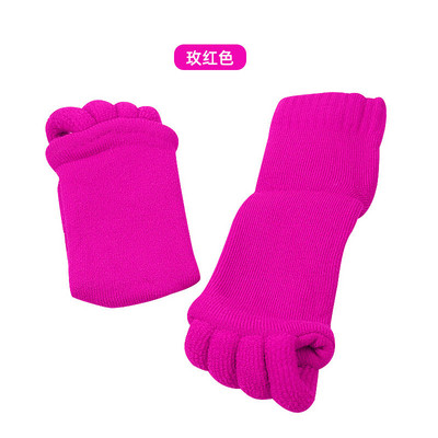 1Pár Öt lábujj elválasztó Lábzokni Hallux Valgus Corrector Bunion Adjuster Lábápoló Alignment Hajegyenesítő Zokni Lábápolás