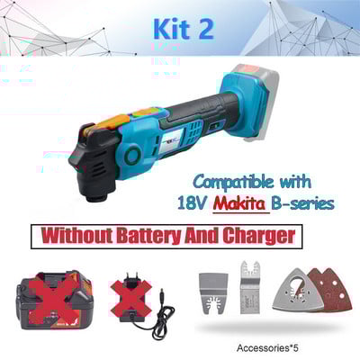 Електрически електроинструмент Ъглошлайф, машина за полиране, бутален трион, въздушен вентилатор, отвертка, осцилиращ инструмент Съвместим с MAKITA 18V