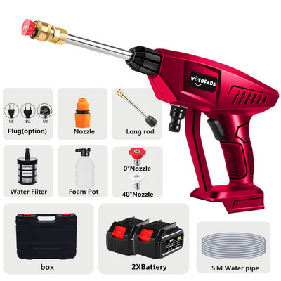 30BAR Безжична автомивка с високо налягане Автомивка Спрей Воден пистолет Преносима миячка с високо налягане за Makita 18V батерия