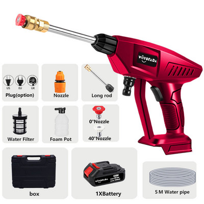 30BAR Безжична автомивка с високо налягане Автомивка Спрей Воден пистолет Преносима миячка с високо налягане за Makita 18V батерия