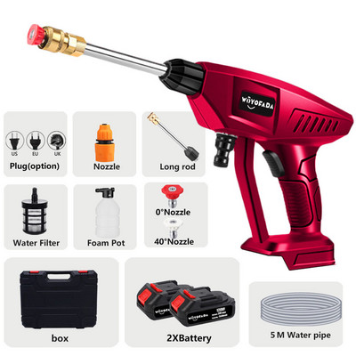 30BAR Безжична автомивка с високо налягане Автомивка Спрей Воден пистолет Преносима миячка с високо налягане за Makita 18V батерия