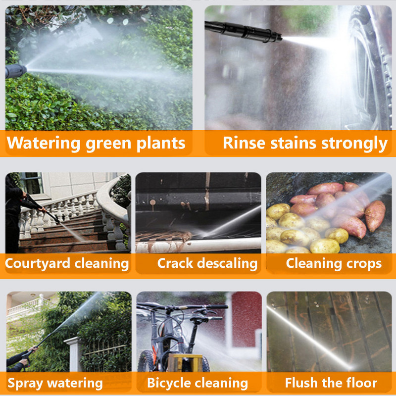 30BAR Безжична автомивка с високо налягане Автомивка Спрей Воден пистолет Преносима миячка с високо налягане за Makita 18V батерия