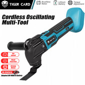 Електрически осцилиращ многофункционален инструмент 6 променлива скорост Акумулаторен тример Реноватор Електрически инструменти за Makita 18V батерия