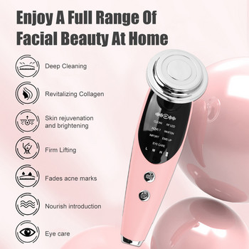 7 σε 1 RF EMS Facial Lifting Devices Μασάζ προσώπου LED Light Therapy Αναζωογόνηση δέρματος + Ηλεκτρική σκούπα αφαίρεσης μαύρων στιγμάτων