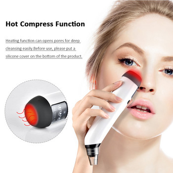 Καθαριστικό Pore Cleaner Nose T Zone Remover Blackhead με λειτουργία θερμότητας Πρόσωπο Βαθιά ακμή Αφαίρεση σπυριών Beauty Skin Care Home Tool