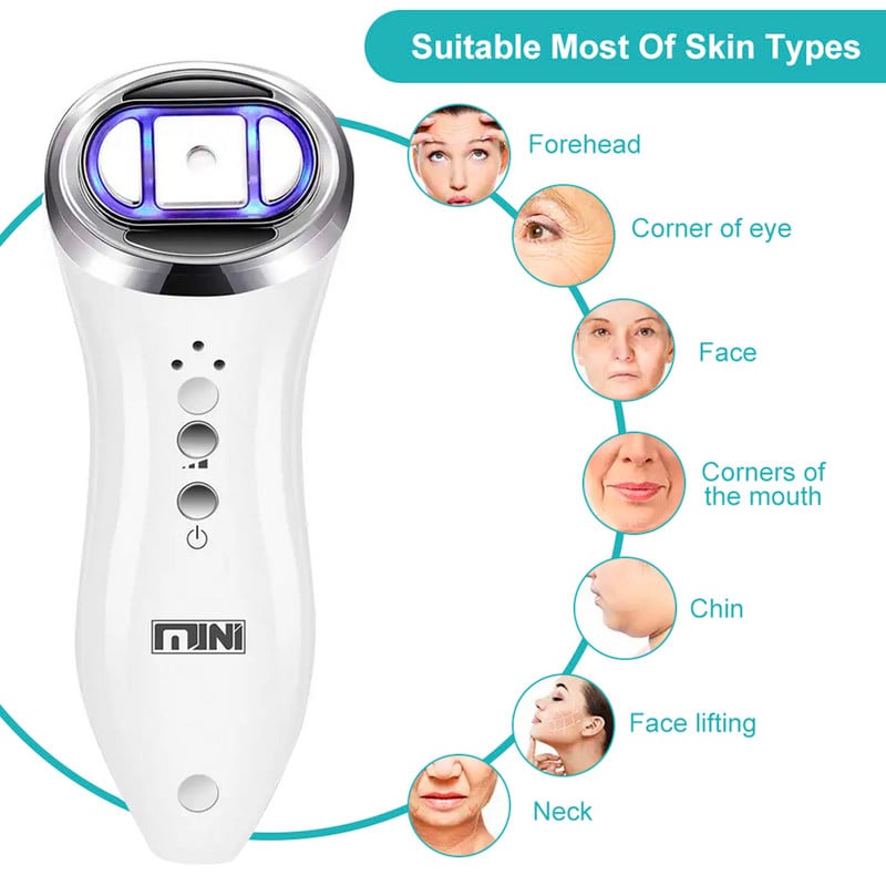 Ultrahangos Mini HiFu RF Facial Lifting Öregedésgátló Ránctalanító Bőrápoló SPA Beauty Device
