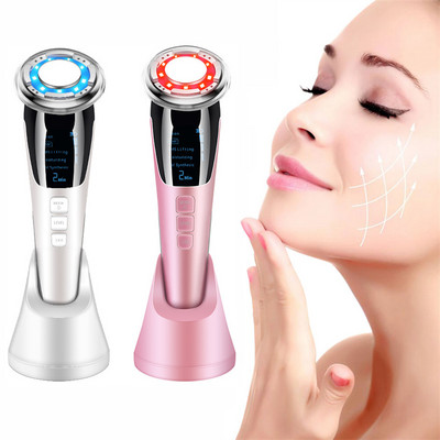 Masaj facial Terapie cu lumină LED EMS Hot Cool Sonic Vibrație Îndepărtarea ridurilor Strângerea pielii Lifting facial Dispozitiv de îngrijire a frumuseții