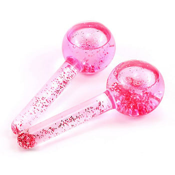 2 τμχ Beauty Crystal Ball Hockey Ice Energy Cooling Facial Ice Globes Water Wave Μασάζ προσώπου και ματιών Περιποίηση δέρματος Ρολό ομορφιάς