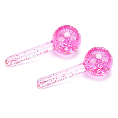 2db Beauty Crystal Ball Jégkorong Energy Arc Hűsítő Jéggömbök Vízhullámos Arc- és Szemmasszázs Bőrápoló Beauty Roller