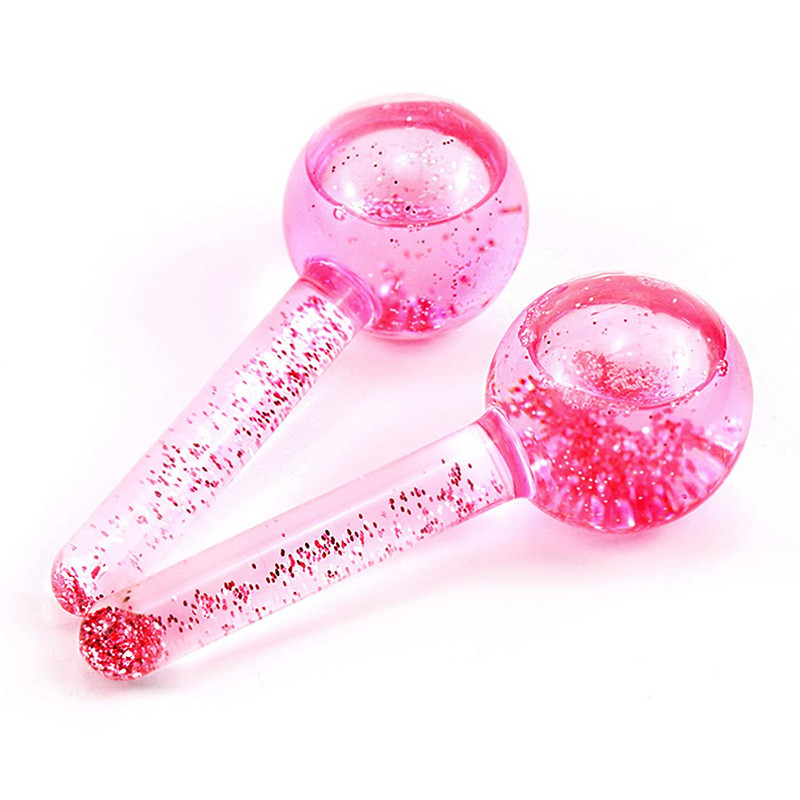 2db Beauty Crystal Ball Jégkorong Energy Arc Hűsítő Jéggömbök Vízhullámos Arc- és Szemmasszázs Bőrápoló Beauty Roller