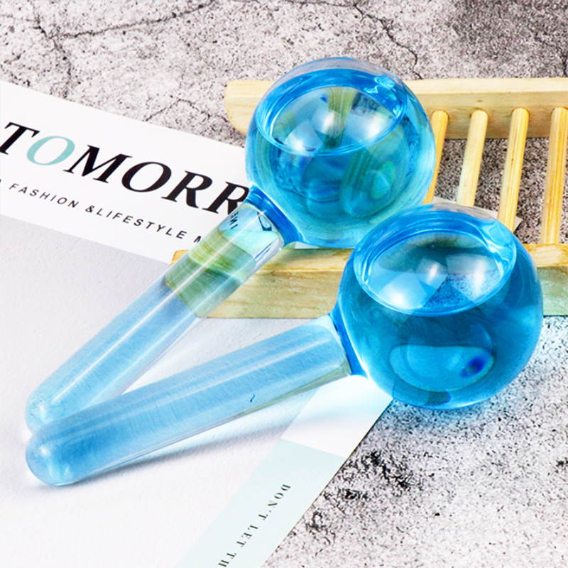 2db Beauty Crystal Ball Jégkorong Energy Arc Hűsítő Jéggömbök Vízhullámos Arc- és Szemmasszázs Bőrápoló Beauty Roller