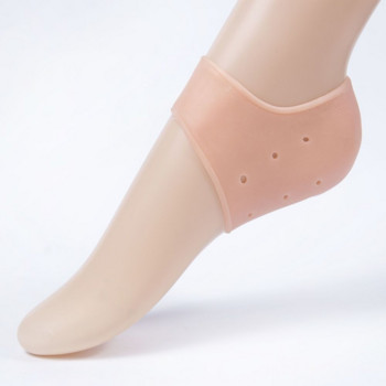 2 бр. Нови силиконови чорапи за грижа за краката Овлажняващ гел тънки чорапи с дупки за крака с напукани протектори за грижа за кожата на краката Инструмент за грижа за краката