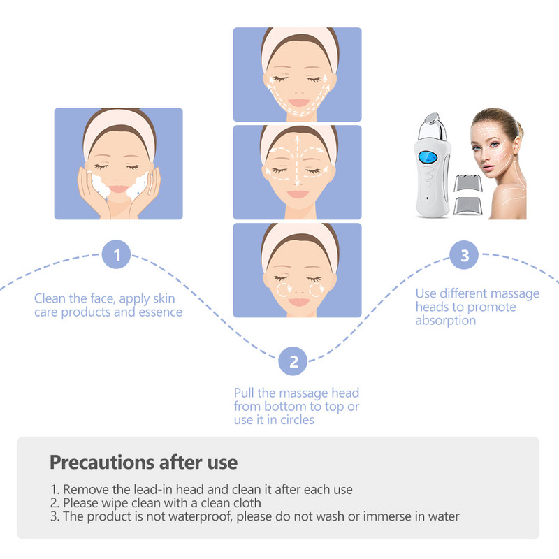 Mikroáramú arc test karcsúsító gép Galvanic Rejuvenate Skin Skin Ráncok Csökkentik Arc Spa Lifting Masszázs Szépségápolási eszköz