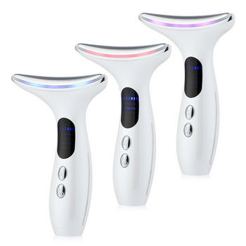 EMS Neck Massager Microcurrent Face Neck Beauty Device LED Photon Σύσφιξη Αναζωογόνησης Αντιρυτιδική Λεπτό Διπλό Πηγούνι Περιποίηση δέρματος