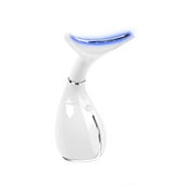 LED fotonterápiás arcmasszírozó bőrfeszesítő, dupla állú ránctalanító nyak és arc emelő vibrációs masszírozó