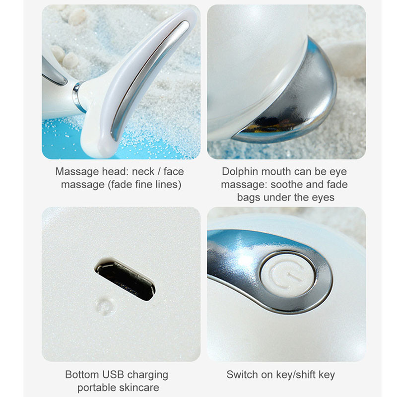 Uređaj za uljepšavanje vrata, lica, LED fotonska terapija, EMS, mikrostruja protiv starenja, uklanja bore, njega kože, lifting, masažer za lice