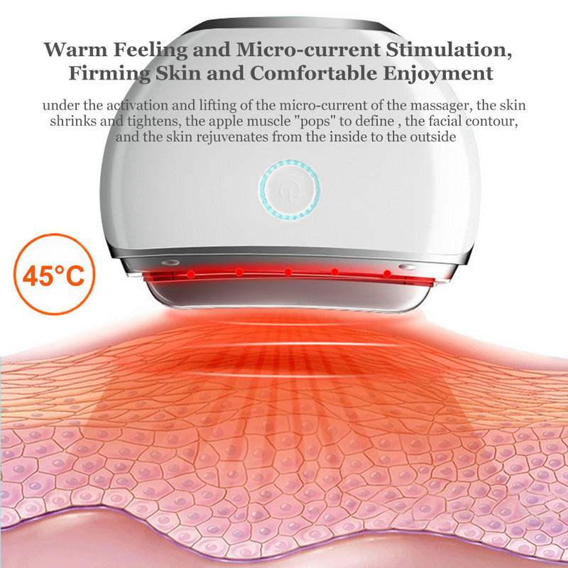 Gua Sha näoelektroonika näomasseerija RF kehasoojusmeridiaaniteraapia seade Värv valgus hifu mikrovool Naha ilu tervis