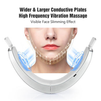 Лифтинг на лицето V-Line Up колан Професионална LED фотонна терапия Face Slim Vibration Massager Device Reduce Double Chin Gift Box