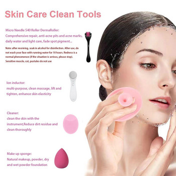 Ultrasonic Skin Scrubber Natural Jade Gua Sha Massager for Face Deep Care Facial Cleaner Σετ οικιακών οργάνων ομορφιάς