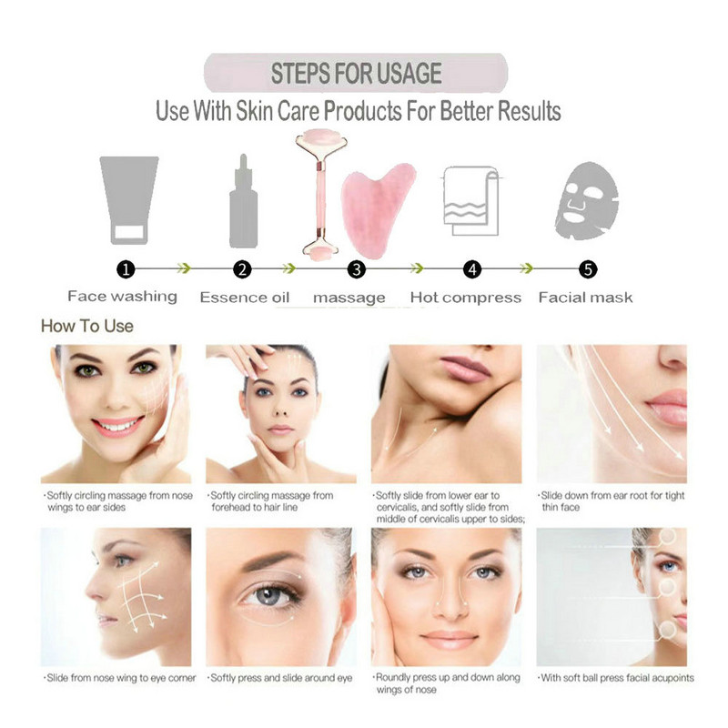 Ultrahangos bőrradír természetes Jade Gua Sha masszírozó arcra Mélyápoló arctisztító Háztartási szépségápolási eszközkészlet