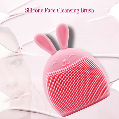 1 Pc Rabbit Shape Silicone Face Cleansing Brush Face Washing Product Cleaner Pore Cleaner Απολεπιστικό προσώπου Scrub Brush Περιποίηση δέρματος