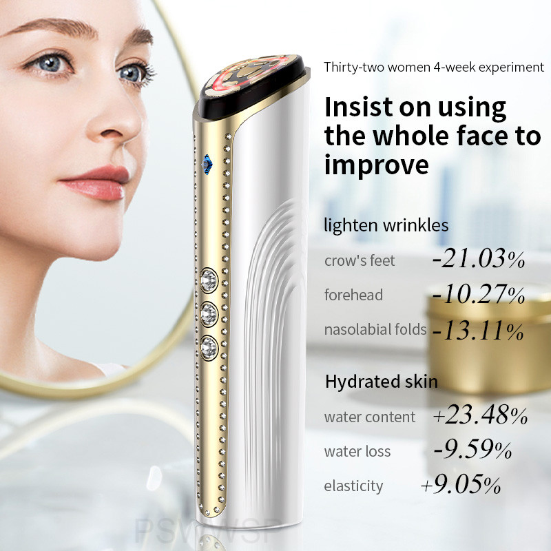 RF Face Lift Devices EMS Pulse Vibrációs Arcmasszírozó Piros Kék Világos Bőrfiatalító Fehérítő Sima Ráncok Szépség Beauty Apparatu
