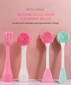 Kétfejű szilikon arctisztító pórustisztító mosókefe Sminklemosó maszk Smudge Stick Mask SPA Applikátor Stick