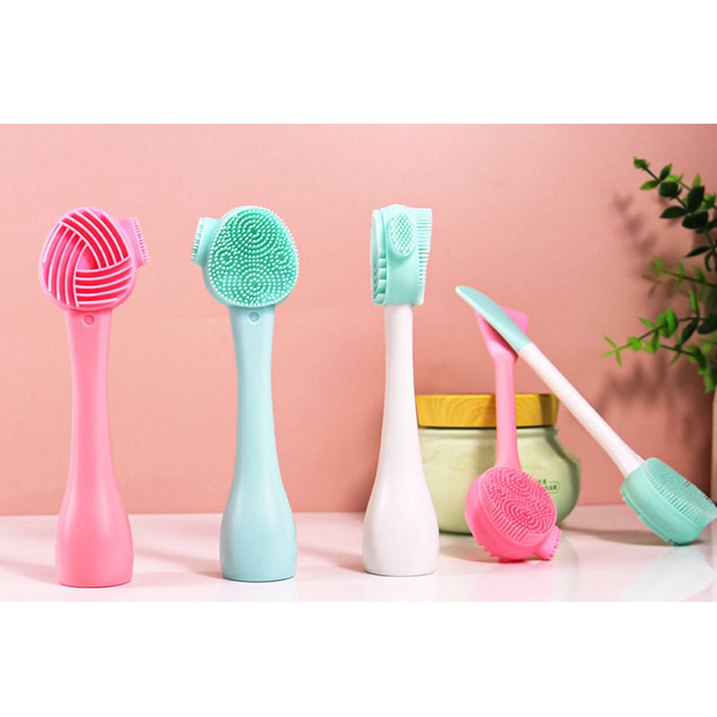 Kétfejű szilikon arctisztító pórustisztító mosókefe Sminklemosó maszk Smudge Stick Mask SPA Applikátor Stick