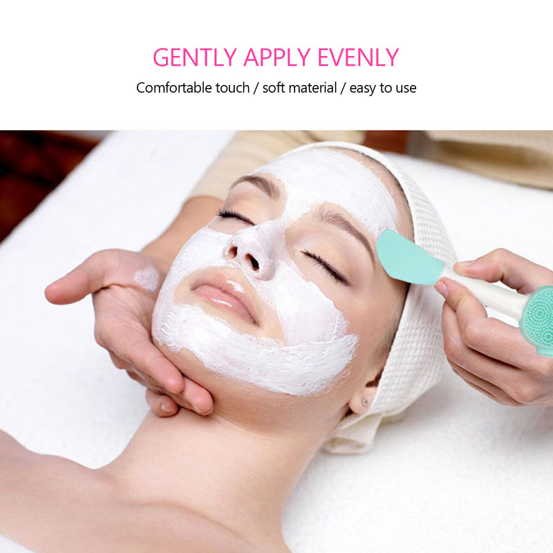 Kétfejű szilikon arctisztító pórustisztító mosókefe Sminklemosó maszk Smudge Stick Mask SPA Applikátor Stick