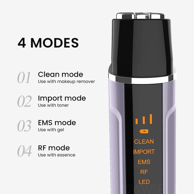 Dispozitive de înfrumusețare RF Îndepărtarea ridurilor Fața strângere a pielii Lifting EMS Micro-curent Pulse LED Terapie cu fotoni Masaj facial pentru ochi