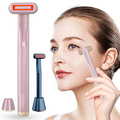 Továbbfejlesztett Red Light Warmth Therapeutic 4 az 1-ben szemmasszírozó Vibráló EMS mikroáram terápiás bőrápoló pálca 360°-ban forgass be Beauty